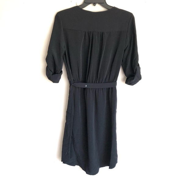 MOSSIMO Shirt Dress Black Roll Tab Sleeves - Picture 12 of 13